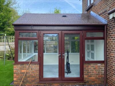 brown conservatory roof