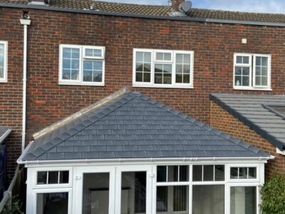 Conservatory tiled slate