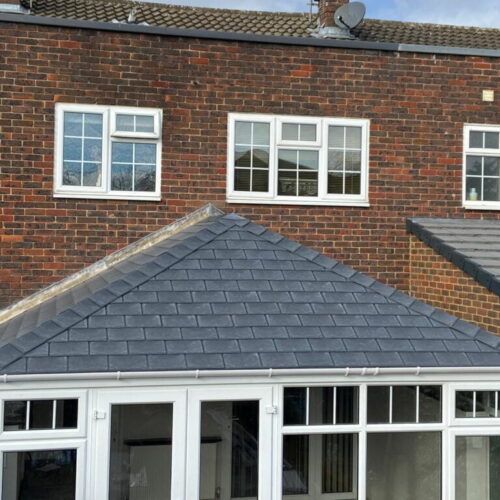 Conservatory tiled slate