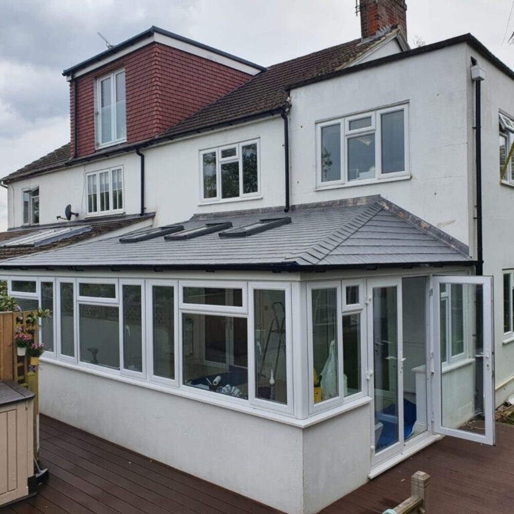 Tile conservatory roof