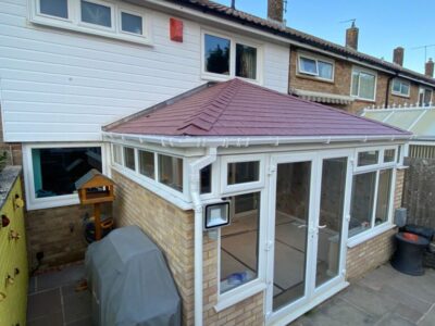 Red conservatory roof
